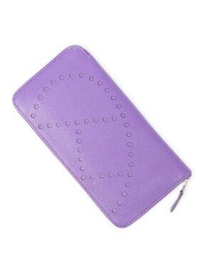 Hermes Evelyne Wallet Purple Chevre Mysore Leather